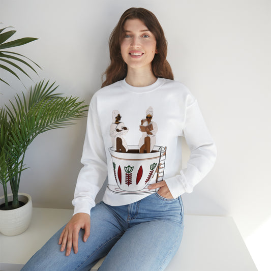 Women Crewneck Sweatshirt| Ethiopian coffee bathtub| Perfect gift for your loved one or yourself
