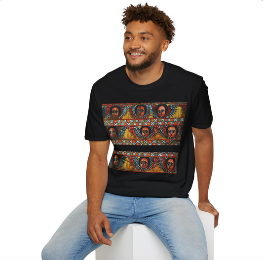 Unisex T-shirt| Ethiopian and Eritrean Cultural Print Unisex T-Shirt: Saba Vibes Edition