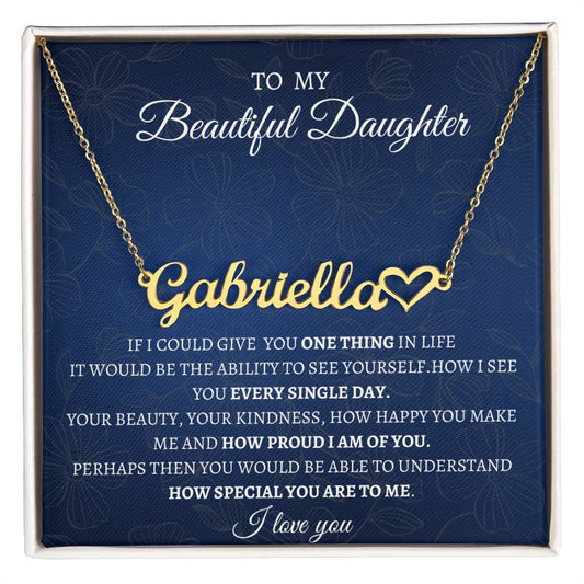 To My Beautiful Daughter Necklace, Daughter Gift from Dad or Mom, Daughter Birthday Gift, Daughter Graduation Gift, Gift for Christmas