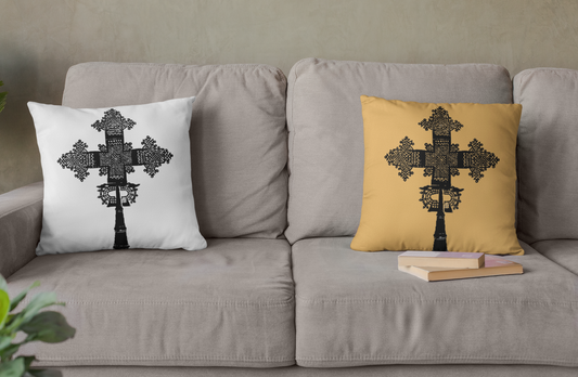 Throw Pillows Ethiopian and Eritrean Cultural Cross Print Living Room Decoration Throw Pillow