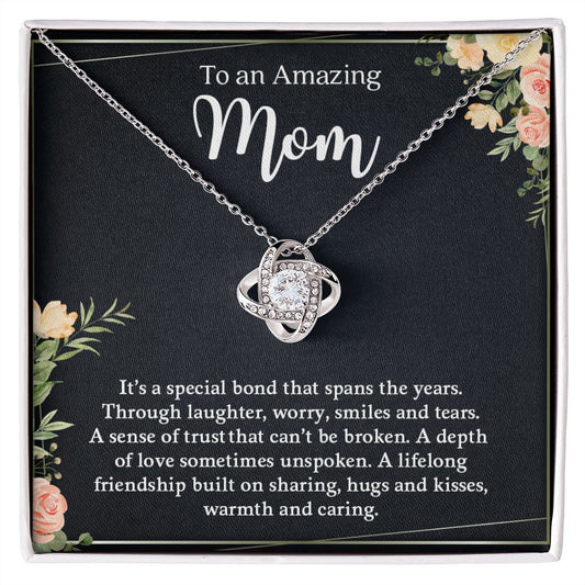 My Mom | To An Amazing Mom A Depth Of Love - Love Knot Necklace