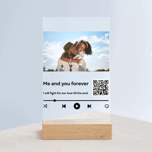 Couples love Acrylic Sign with Wooden Stand